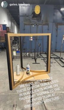 table base during production